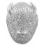 Picture of 3D Buffalo Head Sterling Silver Machine Cast, 20x25mm