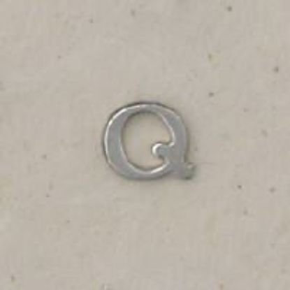 Picture of Sterling Silver Roman Letter "Q" - 1/4 Inch, 24ga