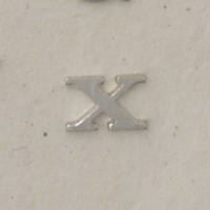 Picture of Sterling Silver Roman Letter "X" - 1/4 Inch, 24ga