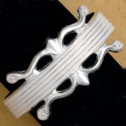 Picture of Sterling Silver Sand Cast Bracelet #18, 1-3/16" Width, 5-3/4" Length.