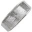 Picture of Sterling Silver Machine Cast 3 Side Flat Ring #1, Size: 9.5, 6x16mm Inlay area.