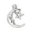 Picture of Sterling Silver Moon with Star Charm 12mm