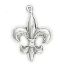 Picture of Machine Cast Sterling Silver Fleur-de-lis Charm, 19mm