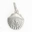 Picture of Sterling Silver Clam Shell Charm with Jumpring, 11x14mm