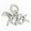 Picture of Sterling Silver Running Horses 3D Charm