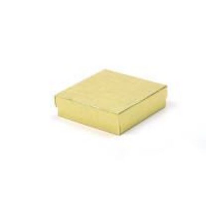 Picture of Gold Cotton Filled Gift Box, 3-1/2" x 3-1/2" x 1"