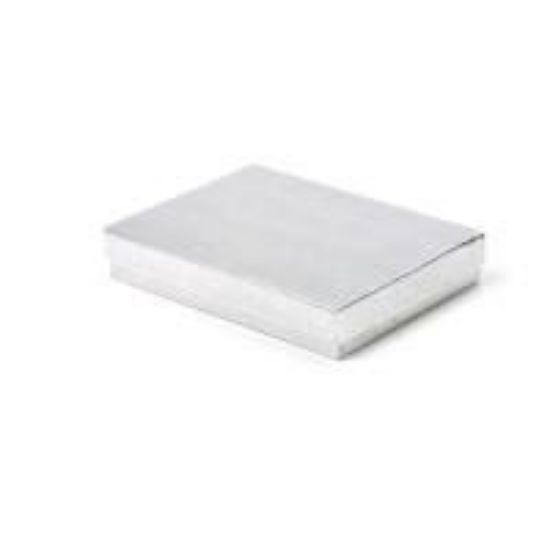 Picture of Silver Cotton Filled Gift Box 5 1/4 x 3 3/4 x 7/8 Inch
