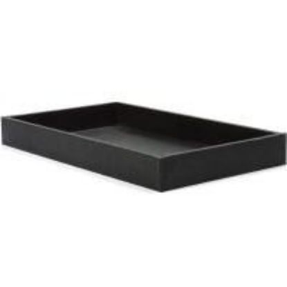Picture of Black Vinyl Textured Quality Jewelry Tray, 14-5/8" x 8-1/4" x 1-1/2" H