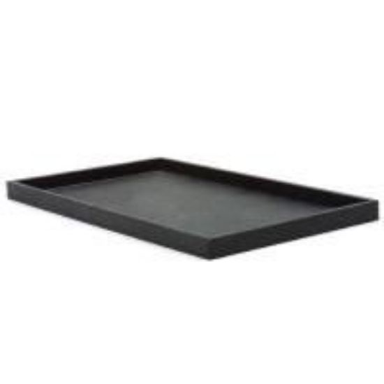 Picture of Black Vinyl Textured Bargain Jewelry Tray, 14-5/8" x 8-1/4" x 3/4" H