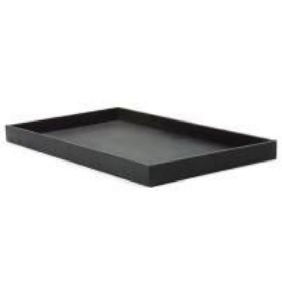 Picture of Black Vinyl Textured Bargain Jewelry Tray, 14-5/8" x 8-1/4" x 1" H