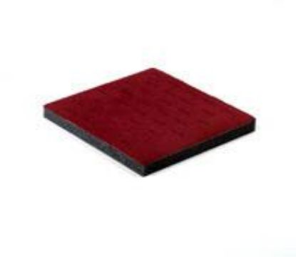 Picture of Enchanted Burgundy Flocked Foam Ring Display Tray Insert, 36 Staggered Ring Slots, 7-3/4" L x 6-3/4" W x 5/8" D, Sold individually, Made in the USA