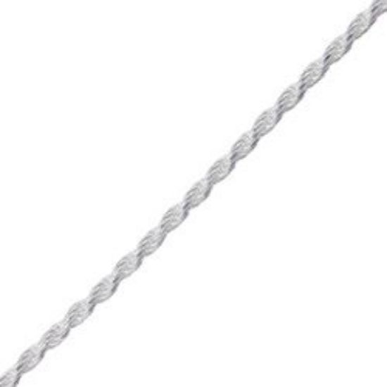 Picture of Sterling Silver French Rope Die Cut Chain 20 Inch x 1mm. Made in Italy