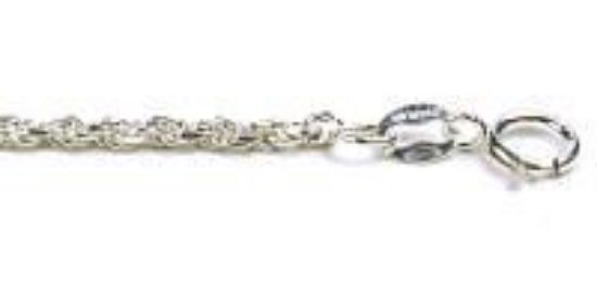 Picture of Sterling Silver French Rope Die Cut Chain 20 Inch x 1.7mm