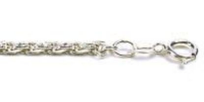 Picture of Sterling Silver French Rope Die Cut Chain 18 Inch x 2.1mm