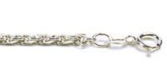 Picture of Sterling Silver French Rope Die Cut Chain 2.1mm, 20" Length