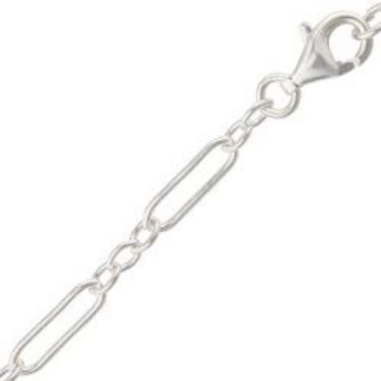 Picture of Sterling Silver Long And Short Chain 20 Inch x 3.3mm