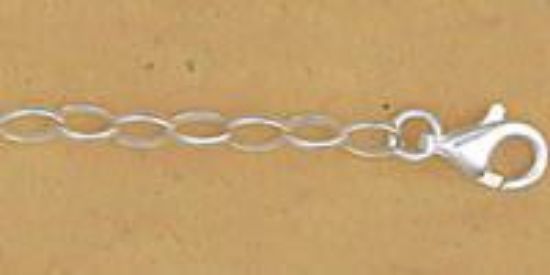 Picture of Sterling Silver Oval Rolo Chain 18 Inch x 3mm