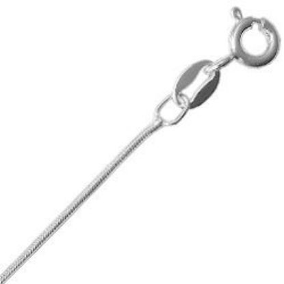 Picture of Sterling Silver Snake Round Chain 18 Inch x 0.80mm. Made in Italy