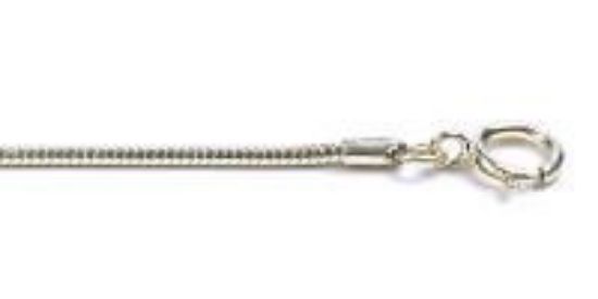 Picture of Sterling Silver Snake Round Chain 20 Inch x 1.2mm