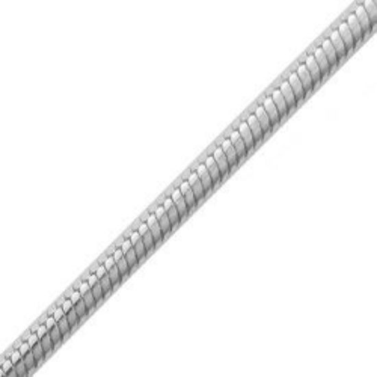 Picture of Sterling Silver Snake Round Chain 24 Inch x 1.6mm