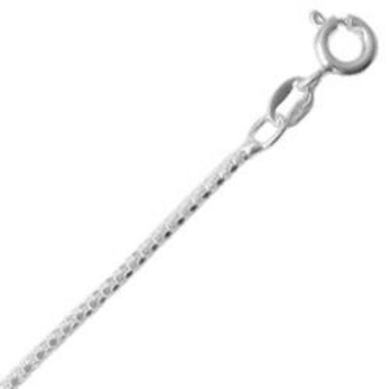 Picture of Sterling Silver Mirror Chain 18 Inch x 1.35mm<br />Made in Italy