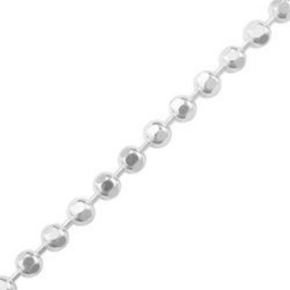 Picture of Sterling Silver Ball Die-Cut Chain 18 Inch x 1.8mm