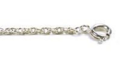 Picture of Silver Plated Fine Rope Chain 18 Inch x 2mm, IMPORTED ECONOMY QUALITY CHAINS: DUE TO THE PRICE, THIS ITEM VARIES IN LENGTH AND SIZE, NO REFUNDS OR EXCHANGES.