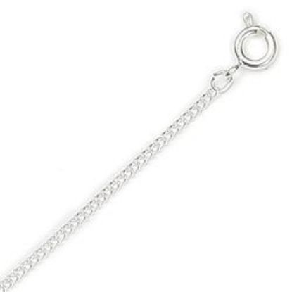 Picture of Silver Plated Medium Curb Chain #140 1.6mm 20".  IMPORTED ECONOMY QUALITY CHAINS: DUE TO THE PRICE, THIS ITEM VARIES IN LENGTH AND SIZE, NO REFUNDS OR EXCHANGES.