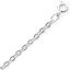 Picture of Silver Plated Flat Cable 3mm Chain, 24" Length.  IMPORTED ECONOMY QUALITY CHAINS: DUE TO THE PRICE, THIS ITEM VARIES IN LENGTH AND SIZE, NO REFUNDS OR EXCHANGES.