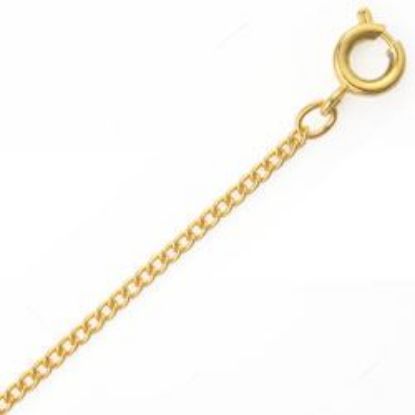 Picture of Gold Plated Curb Chain #140 18"IMPORTED ECONOMY QUALITY CHAINS: DUE TO THE PRICE, THIS ITEM VARIES IN LENGTH AND SIZE, NO REFUNDS OR EXCHANGES.