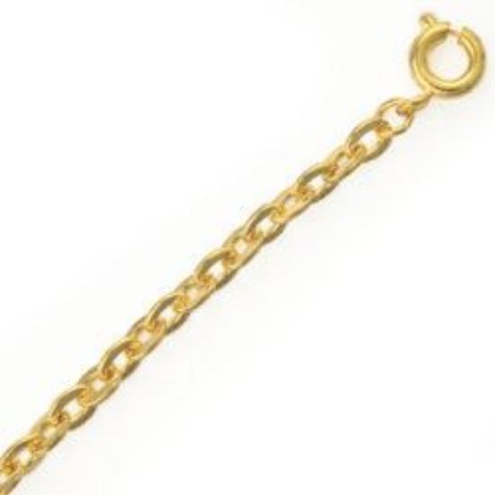 Picture of Gold Plated Curb Chain #280 18". IMPORTED ECONOMY QUALITY CHAINS: DUE TO THE PRICE, THIS ITEM VARIES IN LENGTH AND SIZE, NO REFUNDS OR EXCHANGES.