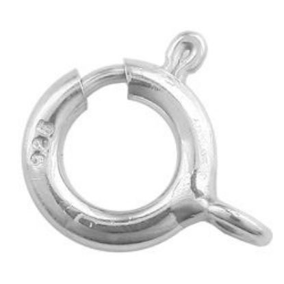 Picture of Sterling Silver Closed Spring Rings 5.5mm Outer Diameter<br />10 Spring Rings