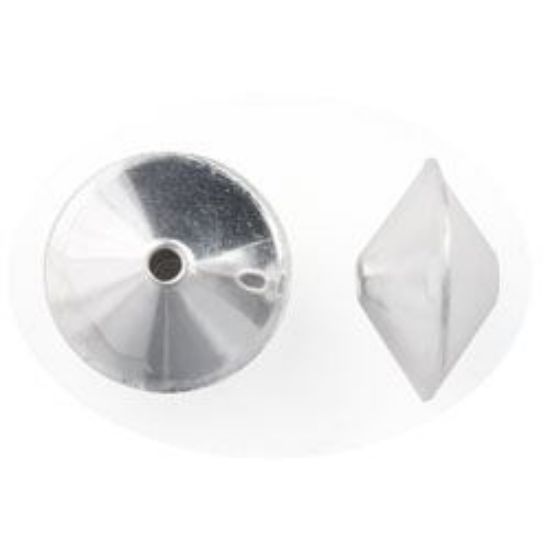 Picture of Sterling Silver Plain Dome Seam Beads 12mm<br />10 Beads