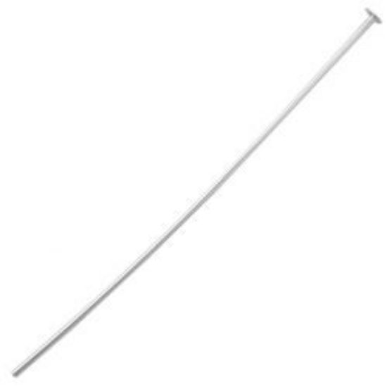 Picture of Sterling Silver Head Pins, 1-3/4" x 0.025"/22 Gauge Wire, Sold per pkg of 10