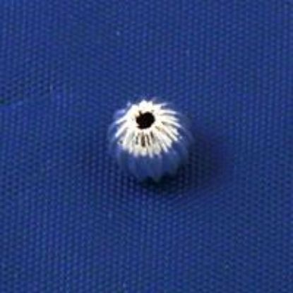 Picture of Silver Plated Corrugated Beads 5mm .070"<br />50 Beads