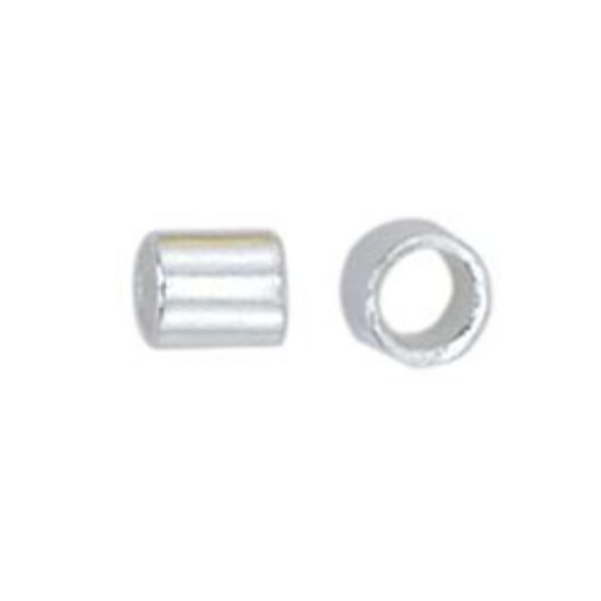 Picture of Beadalon Silver Plated Crimp Tubes 1.5 Gram 1.3mm<br />Approximately 80 Crimp Tubes