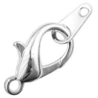 Picture of Silver Plated Trigger Clasp 7x14mm<br />10 Trigger Clasps