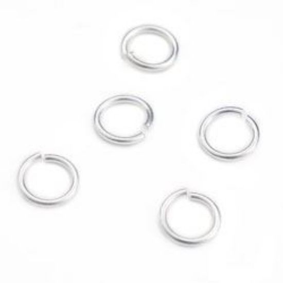 Picture of Silver Plated Round Jump Ring 5mm, 0.024", Sold per pkg of 50