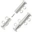 Picture of Silver Plated Tube Clasp 2 Strand<br />2 Clasps