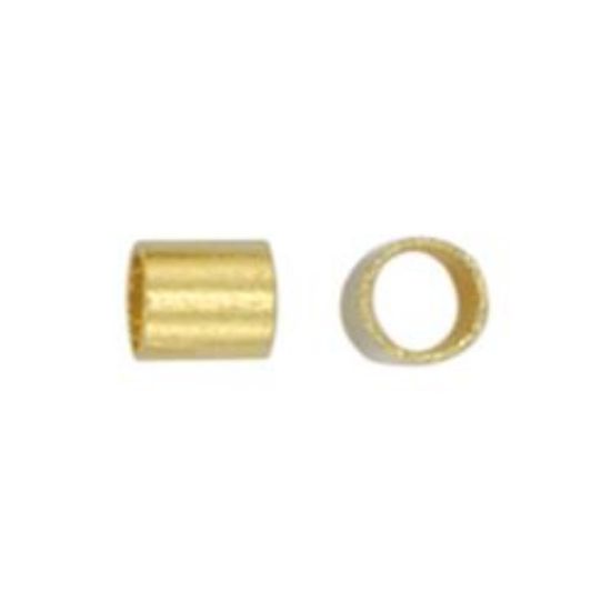Picture of Beadalon Gold Plated Crimp Tubes 1.3mm<br />Approximately 80 Crimp Tubes