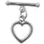 Picture of Sterling Silver Heart Toggle 15mm Loop 18mm Bar
