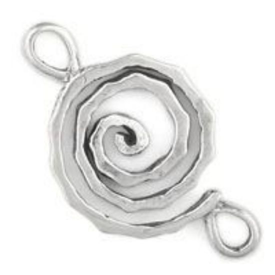 Picture of Sterling Silver Spiral Connector Link 12mm