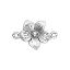 Picture of Sterling Silver Floral Connector Link 16.5x10.5mm