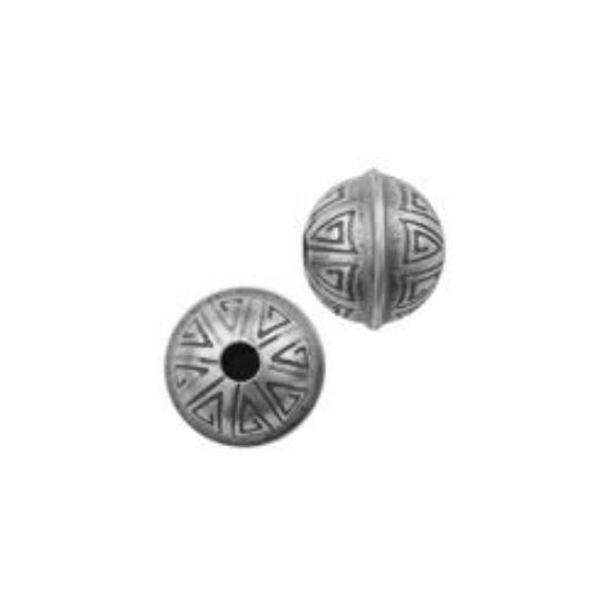 Picture of Sterling Silver Stamped Seam Bead 6mm