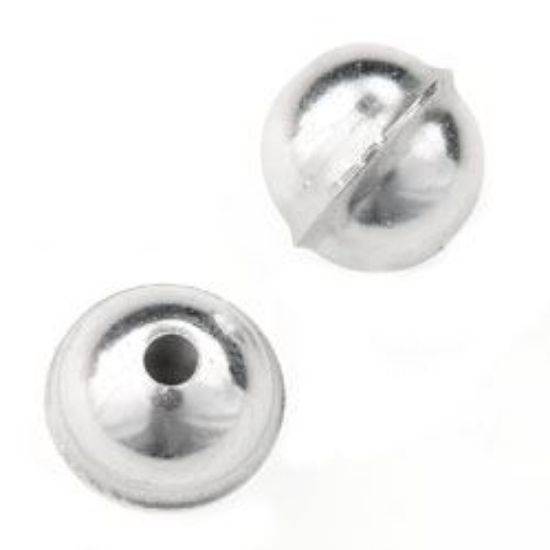 Picture of Sterling Silver Long Seam Beads 7mm 0.064" Hole 10 Beads