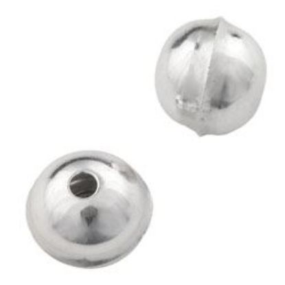 Picture of Sterling Silver Seam Beads 8mm, 0.048" Hole 10 Beads