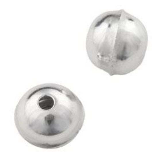 Picture of Sterling Silver Seam Beads 8mm, 0.048" Hole 10 Beads