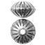 Picture of Sterling Silver Oxidized Corrugated Rondelle Beads, 6mm, I.D. 1.5mm, 10 Beads