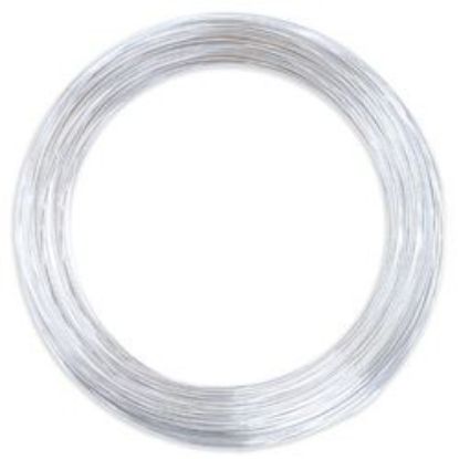 Picture of Beadalon German Style Round Silver Plated Wire 20 Gauge 19.7 Feet