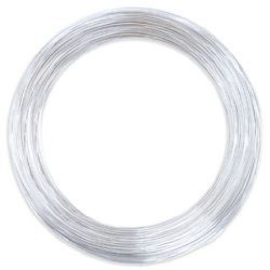 Picture of Beadalon German Style Round Silver Plated Wire 24 Gauge 39.4 Feet